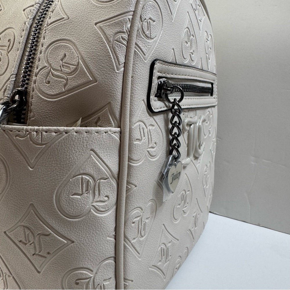 JUICY COUTURE Y2K CRYSTAL GOOD TIMES BACKPACK CREAM - Picture 6 of 12